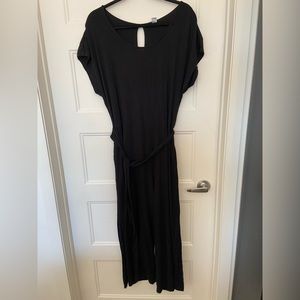 Wide leg jumpsuit with wrap tie